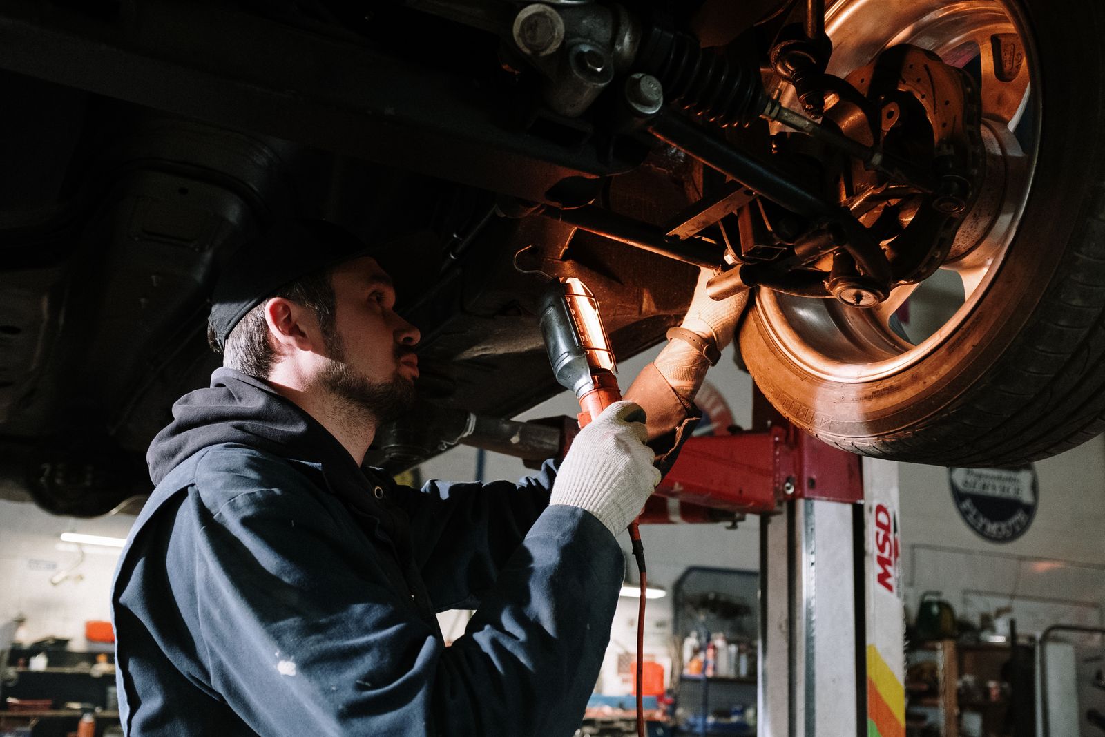 Car prepared in service bay